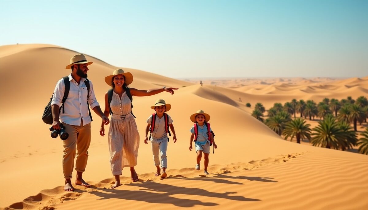 Jours en famille dans le désert marocain : entre dunes majestueuses et oasis enchantées